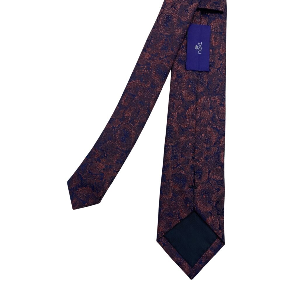 Next Dark Rustic Floral Pattern Men's Tie