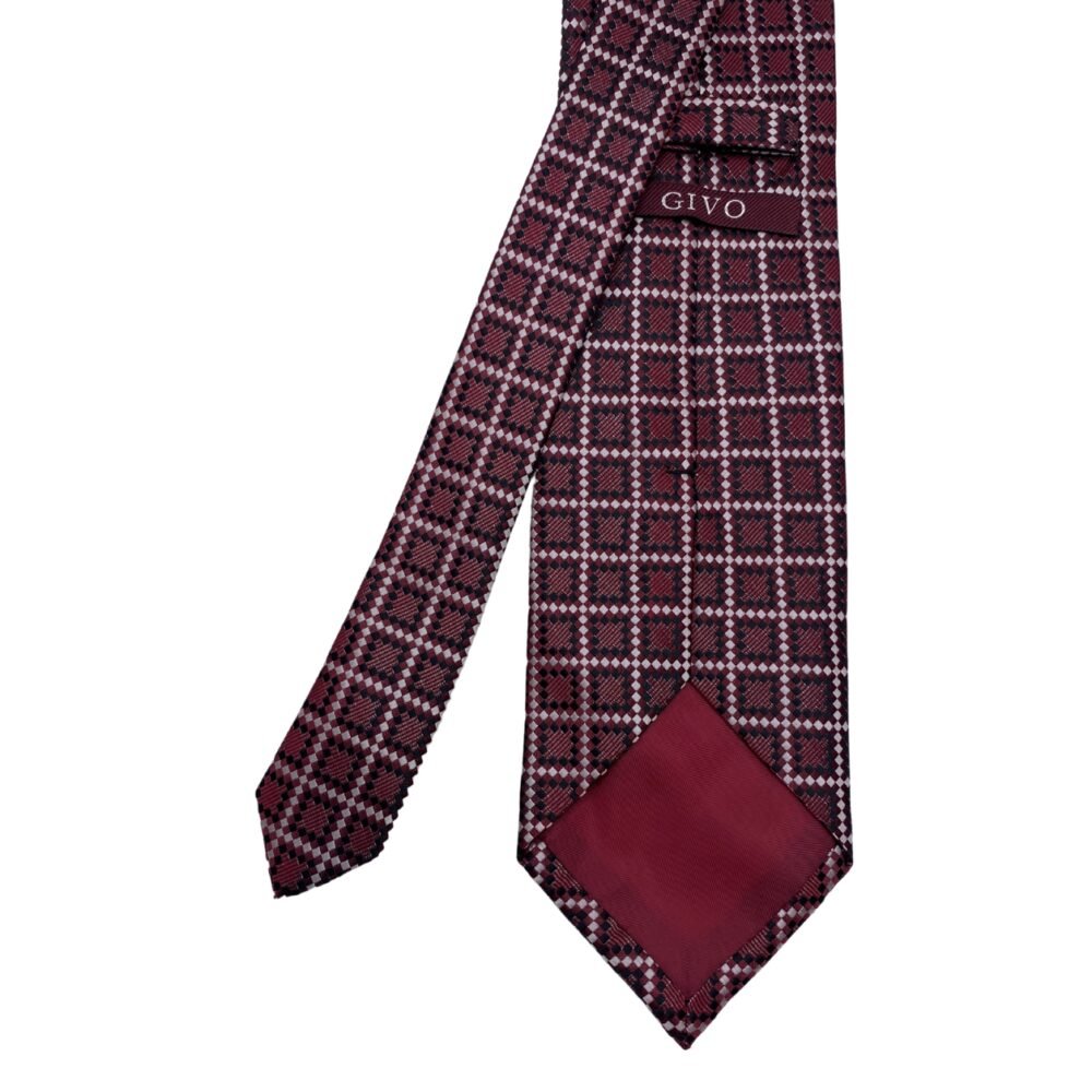 Givo Microfiber Premium Geometric Pattern Men's Tie