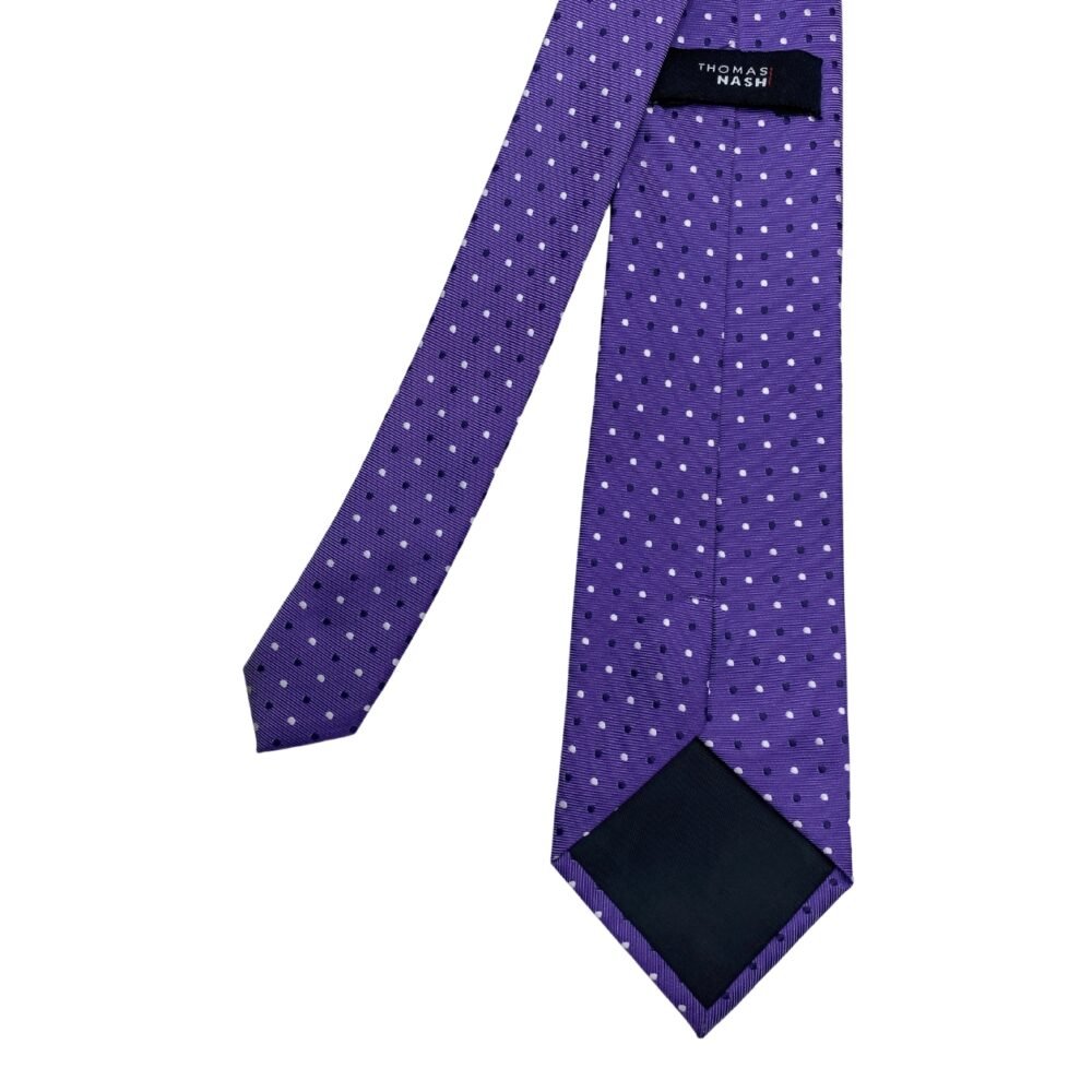 Thomas Nash Purple Dotted Pattern Men's Tie