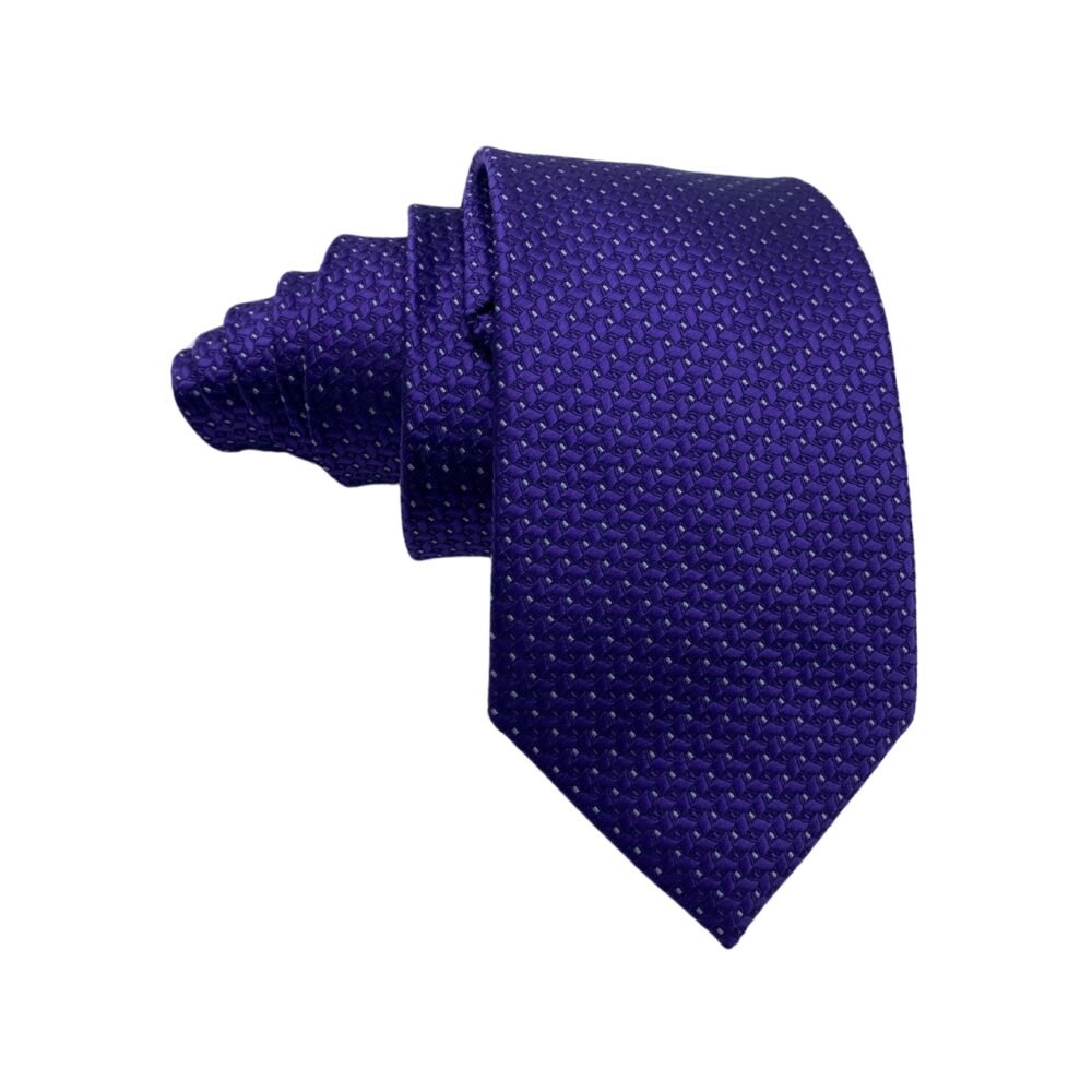 Charlton Gray Dapper Blue Geometric Pattern Men's Tie