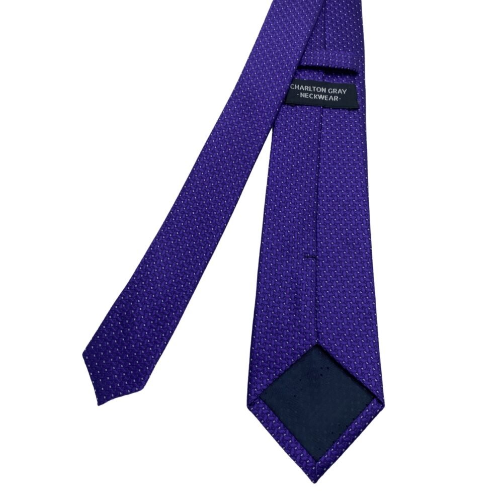 Charlton Gray Dapper Blue Geometric Pattern Men's Tie