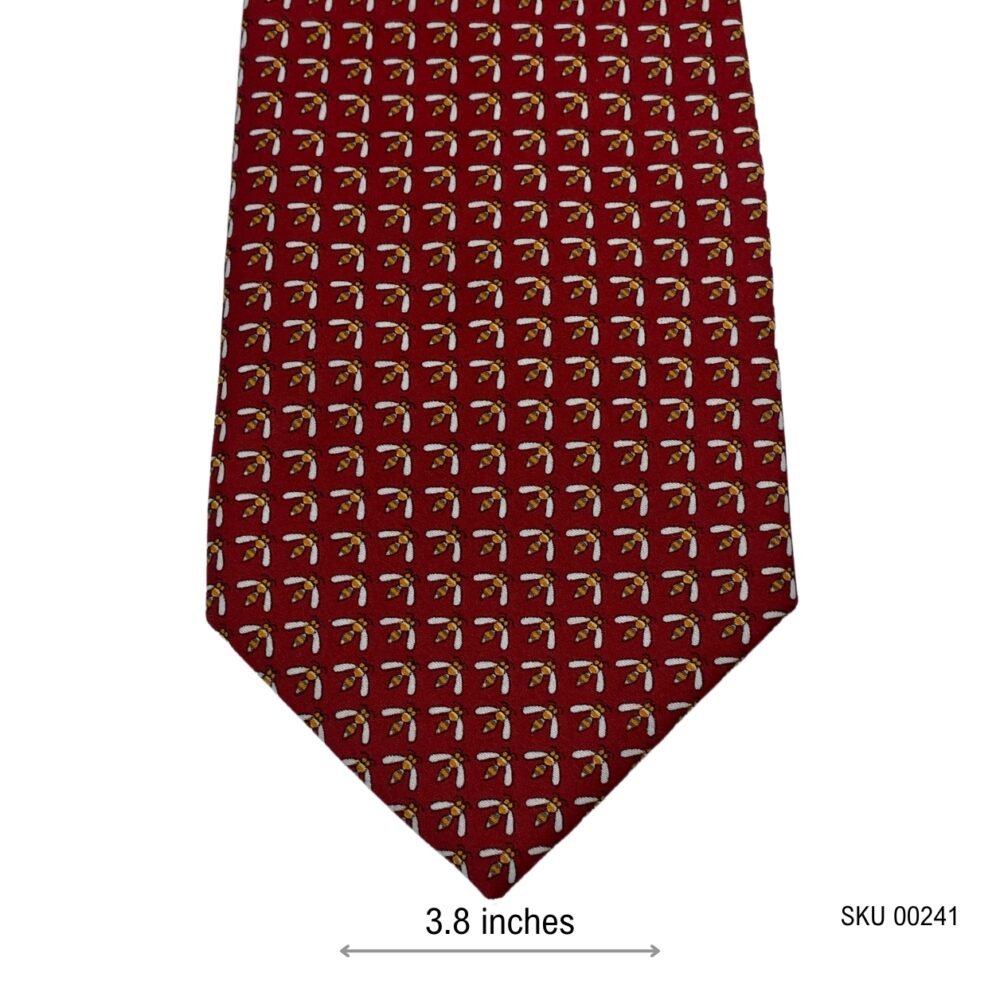 Refined Red Honey Bee Print Men's Tie by Lefties