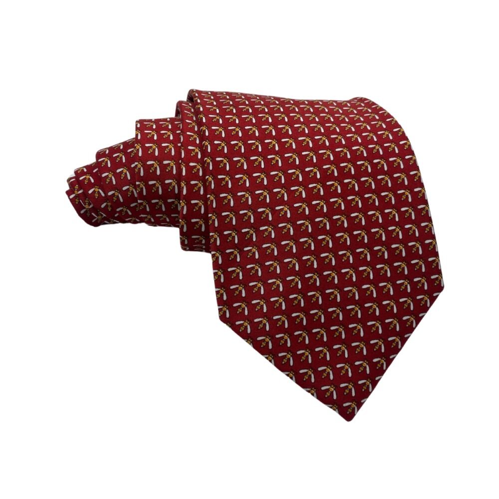 Refined Red Honey Bee Print Men's Tie by Lefties