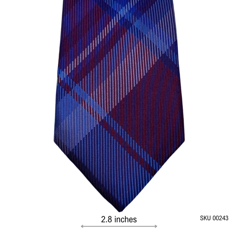 Jeff Banks Pure Silk Plaid Pattern Men's Tie