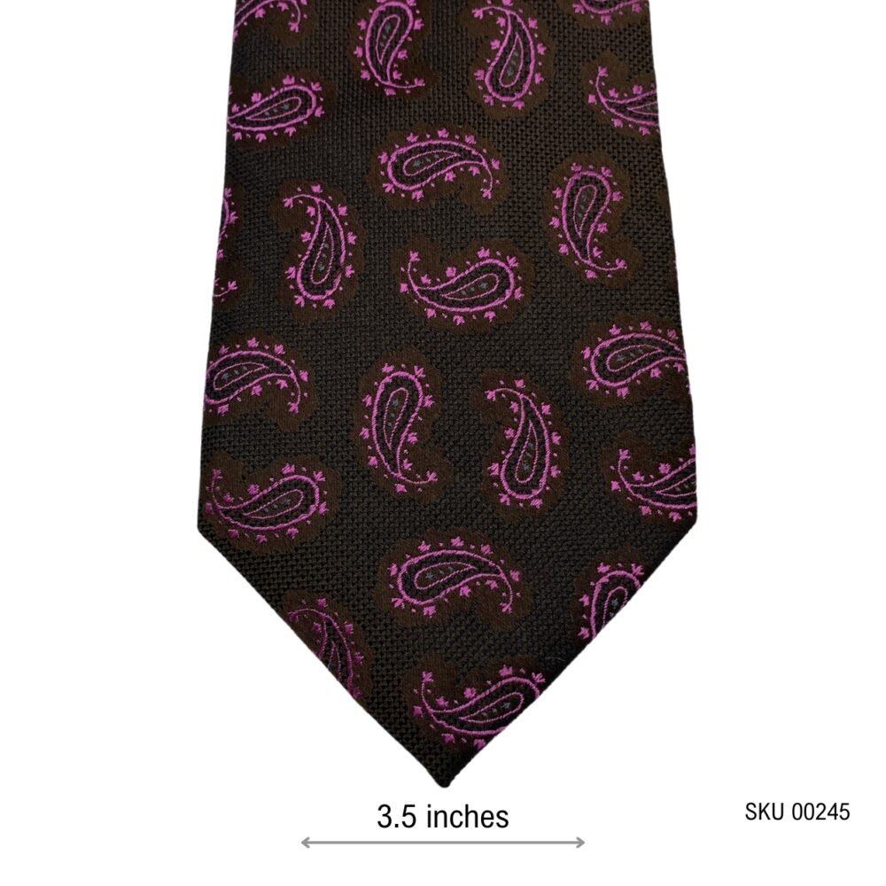 TM Lewin Pure Silk Bright Paisley Pattern Men's Tie