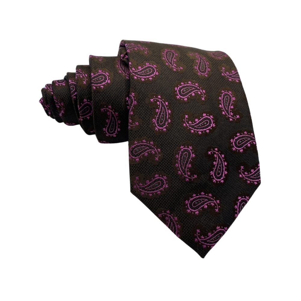 TM Lewin Pure Silk Bright Paisley Pattern Men's Tie