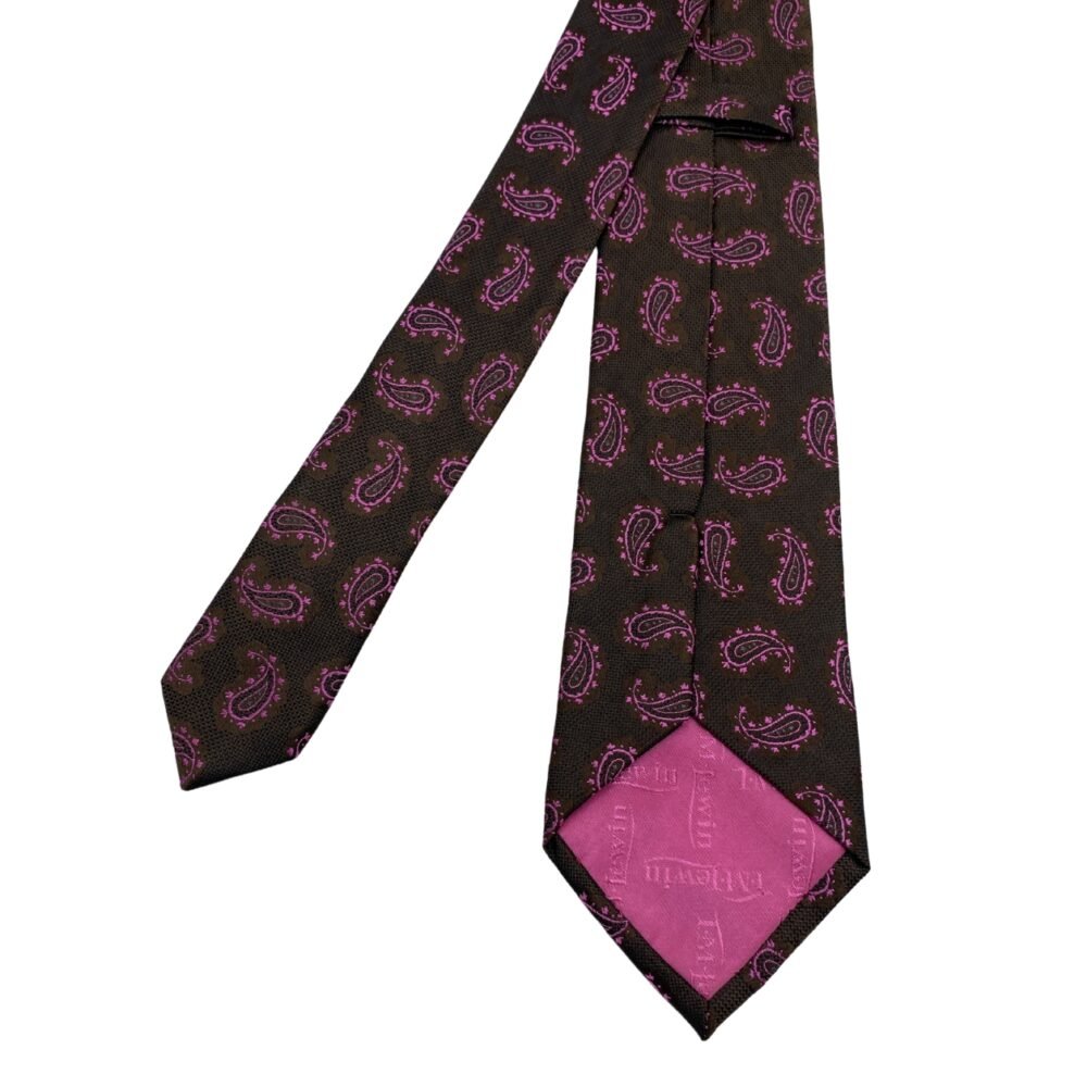 TM Lewin Pure Silk Bright Paisley Pattern Men's Tie
